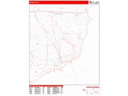 Pensacola Wall Map Zip Code Red Line Style 2022