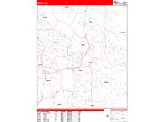 Renton Wall Map Zip Code Red Line Style 2022