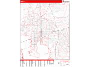 Tampa Wall Map Zip Code Red Line Style 2022