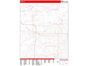 Tempe Wall Map Zip Code Red Line Style 2022
