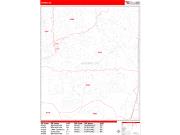 Tigard Wall Map Zip Code Red Line Style 2022
