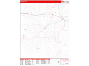 Waukesha Wall Map Zip Code Red Line Style 2023
