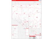 Anoka County, MN Wall Map Zip Code Red Line Style 2022