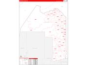 Aroostook County, ME Wall Map Zip Code Red Line Style 2022
