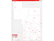 Beltrami County, MN Wall Map Zip Code Red Line Style 2022