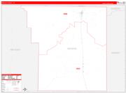 Brooks County, TX Wall Map Zip Code Red Line Style 2023