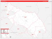 Calhoun County, SC Wall Map Zip Code Red Line Style 2022