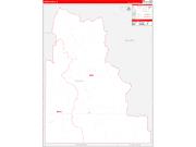 Camas County, ID Wall Map Zip Code Red Line Style 2022