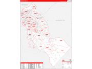 Camden County, NJ Wall Map Zip Code Red Line Style 2022