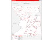 Cecil County, MD Wall Map Zip Code Red Line Style 2022