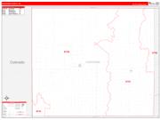 Cheyenne County, KS Wall Map Zip Code Red Line Style 2022