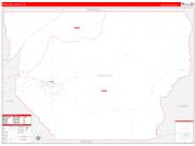 Churchill County, NV Wall Map Zip Code Red Line Style 2022