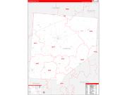 Clinton County, OH Wall Map Zip Code Red Line Style 2022