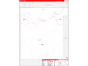 Cottle County, TX Wall Map Zip Code Red Line Style 2022