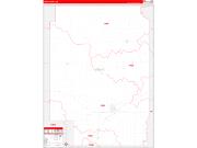 Craig County, OK Wall Map Zip Code Red Line Style 2022