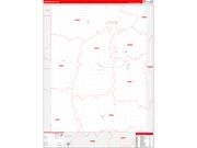 Dodge County, MN Wall Map Zip Code Red Line Style 2022