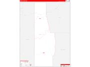 Eureka County, NV Wall Map Zip Code Red Line Style 2022