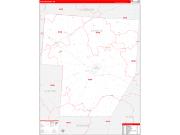 Fayette County, OH Wall Map Zip Code Red Line Style 2022