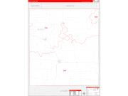 Floyd County, TX Wall Map Zip Code Red Line Style 2022