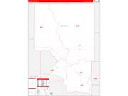 Gooding County, ID Wall Map Zip Code Red Line Style 2023