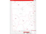 Grundy County, IL Wall Map Zip Code Red Line Style 2023