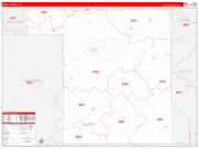 Henry County, OH Wall Map Zip Code Red Line Style 2022