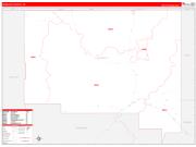 Humboldt County, NV Wall Map Zip Code Red Line Style 2022