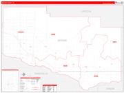 Jerome County, ID Wall Map Zip Code Red Line Style 2023