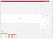 Juab County, UT Wall Map Zip Code Red Line Style 2022