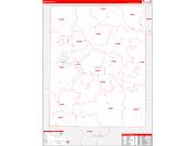 Knox County, IL Wall Map Zip Code Red Line Style 2022