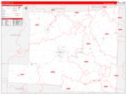 Knox County, OH Wall Map Zip Code Red Line Style 2022