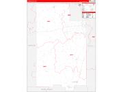 Lamar County, MS Wall Map Zip Code Red Line Style 2022