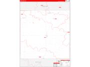 Lynn County, TX Wall Map Zip Code Red Line Style 2022
