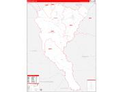 Marion County, SC Wall Map Zip Code Red Line Style 2022