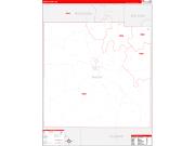 Mason County, TX Wall Map Zip Code Red Line Style 2022