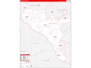 McCormick County, SC Wall Map Zip Code Red Line Style 2023
