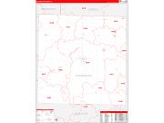 McDonough County, IL Wall Map Zip Code Red Line Style 2022