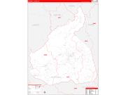 McDowell County, NC Wall Map Zip Code Red Line Style 2022
