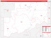 McIntosh County, OK Wall Map Zip Code Red Line Style 2023