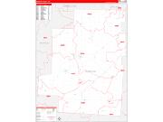 Morrow County, OH Wall Map Zip Code Red Line Style 2022