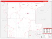 Noble County, OK Wall Map Zip Code Red Line Style 2022