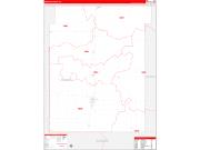 Nowata County, OK Wall Map Zip Code Red Line Style 2022