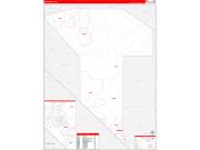 Nye County, NV Wall Map Zip Code Red Line Style 2022