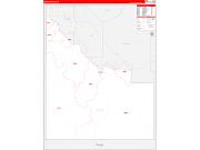 Owyhee County, ID Wall Map Zip Code Red Line Style 2023