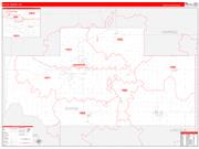 Payne County, OK Wall Map Zip Code Red Line Style 2022
