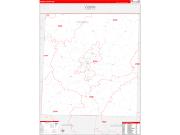 Person County, NC Wall Map Zip Code Red Line Style 2022