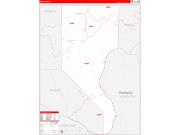 Pope County, IL Wall Map Zip Code Red Line Style 2023