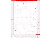Preble County, OH Wall Map Zip Code Red Line Style 2022