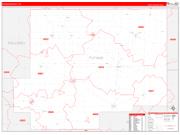 Putnam County, OH Wall Map Zip Code Red Line Style 2022
