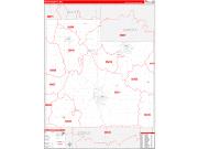Rice County, MN Wall Map Zip Code Red Line Style 2022